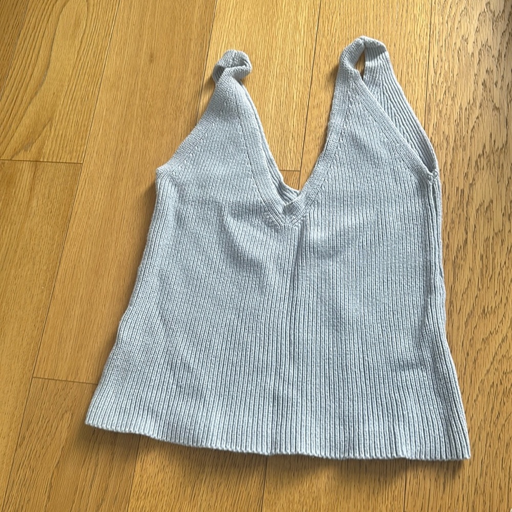 Baby blue knit top